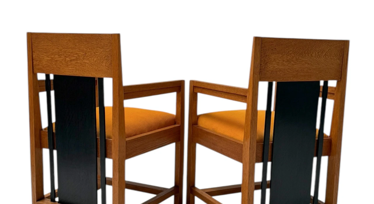 Two Art Deco Modernist High Back Armchairs by Cor Alons, 1927